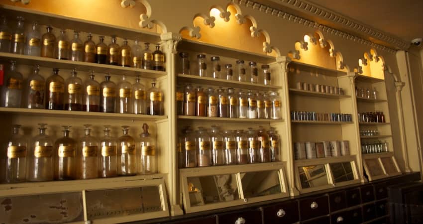 Inside of the Stabler Leadbeater Apothecary Museum in Alexandria