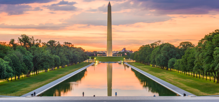 The National Mall and Washington Monument in Washington DC