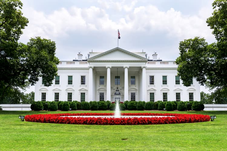 Front view of the White House