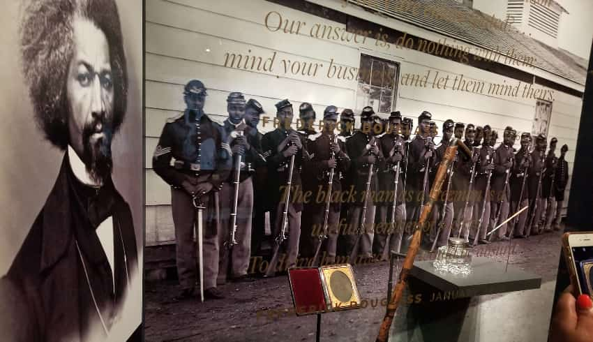 An exhibit at the National Museum of African American History and Culture