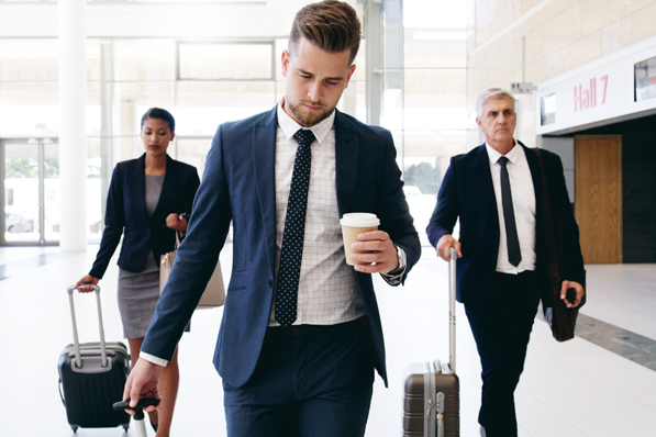 arriving at an airport